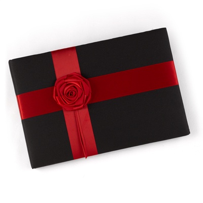 Dramatic Rose Guest Book