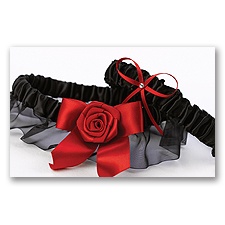 Dramatic Rose Wedding Garter