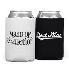 Maid of Honor and Best Man Can Coolers