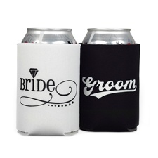 Bride and Groom Can Coolers