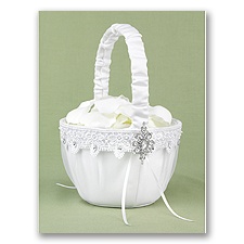Rhinestone Elegance Flower Basket