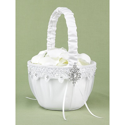 Rhinestone Elegance Flower Basket