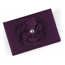 Floral Glam Guest Book - Eggplant