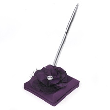 Floral Glam Pen Set - Eggplant
