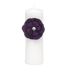 Floral Glam Unity Candle - Eggplant