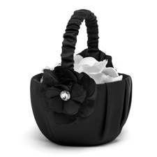 Floral Glam Flower Basket - Black