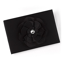 Floral Glam Guest Book - Black