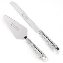 Ornate Hearts Knife and Server Set