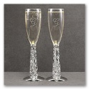 Ornate Hearts Wedding Toasting Flutes