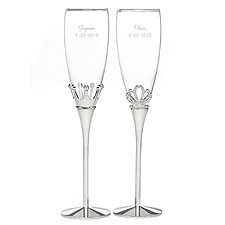 Crown Toasting Flutes