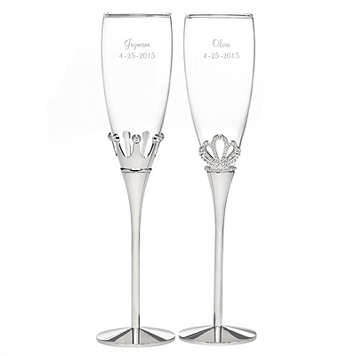 Crown Toasting Flutes