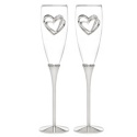 Glamorous Hearts Toasting Flutes