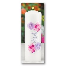 Watercolor Roses Unity Candle