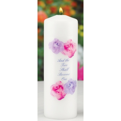 Watercolor Roses Unity Candle