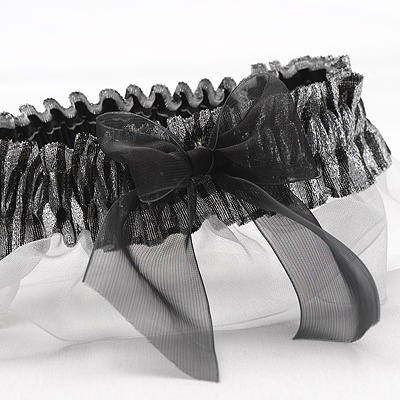 Silver Metallic Zebra Garter