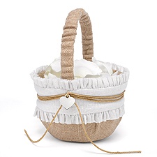 Burlap Beauty Flower Basket
