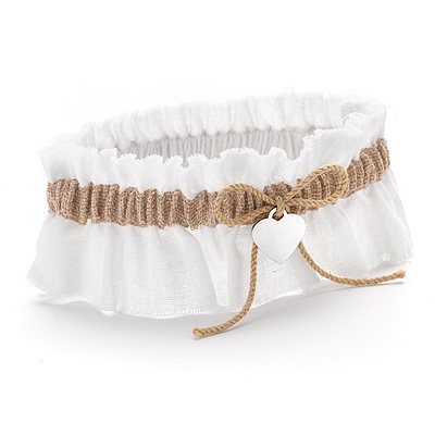 Burlap Beauty Wedding Garter