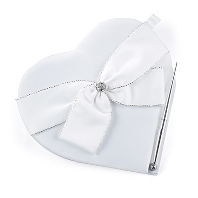 Sparkling Heart - Guest Book and Pen