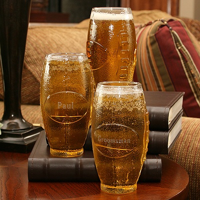 Football Shaped Glass