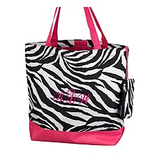 Fuchsia Zebra Tote Bag