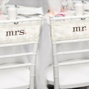 Mr. and Mrs. Satin Chair Sashes