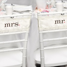 Mr. and Mrs. Satin Chair Sashes