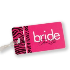 Zebra Print Bride to-Be Luggage Tag