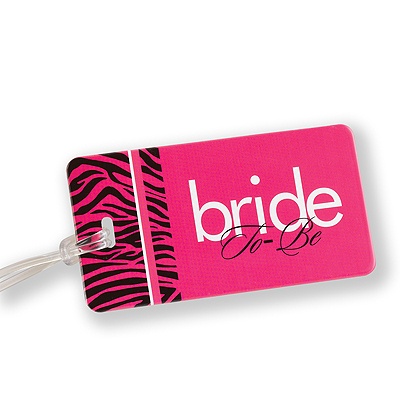 Zebra Print Bride to-Be Luggage Tag
