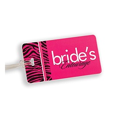 Zebra Print Bride's Entourage Luggage Tag