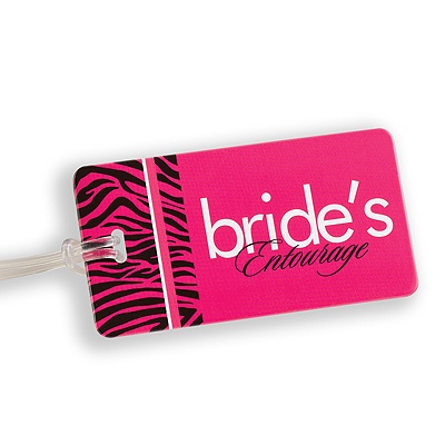Zebra Print Bride's Entourage Luggage Tag