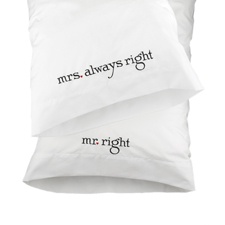 Mr. and Mrs. Right Pillowcases