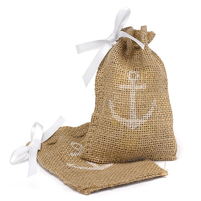 Anchor Burlap Favor Bags