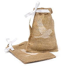 Bird Burlap Favor Bags
