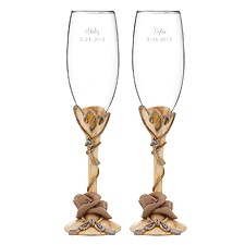 Country Flair Toasting Flutes