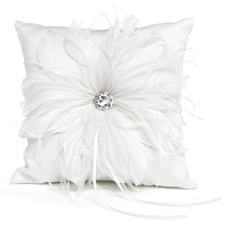 Feathered Fantasy Ring Pillow