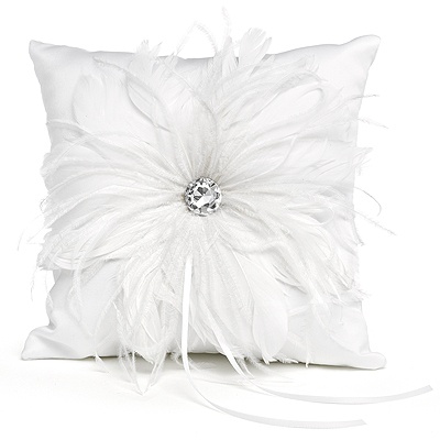 Feathered Fantasy Ring Pillow