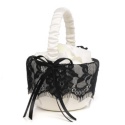 Vintage Black Lace Flower Basket