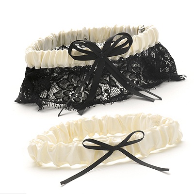Vintage Black Lace Wedding Garter