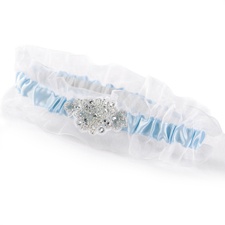 Shimmering Beads Wedding Garter