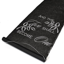 Black Two Become One Aisle Runner