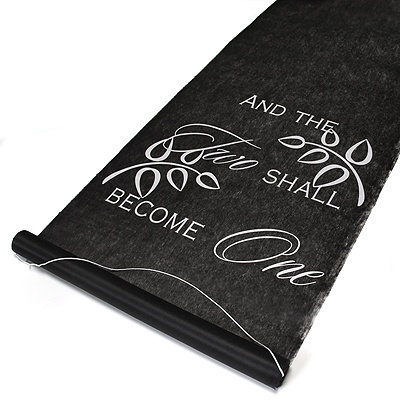 Black Two Become One Aisle Runner