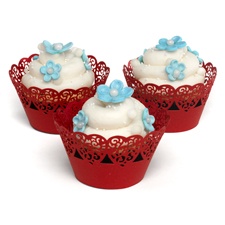Red Heart Cupcake Wraps