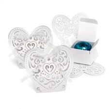 Lacy Heart-Shaped Favor Boxes