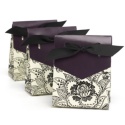 Purple Dramatic Floral Favor Boxes