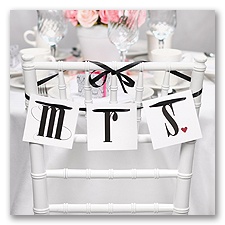 Mr. and Mrs. Ribbon Chair Banners