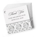 Elegant Damask Favor Cards