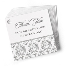 Elegant Damask Favor Cards