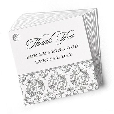 Elegant Damask Favor Cards