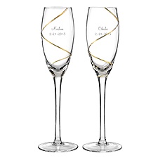 Gold Swirl Flutes
