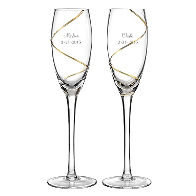 Gold Swirl Flutes
